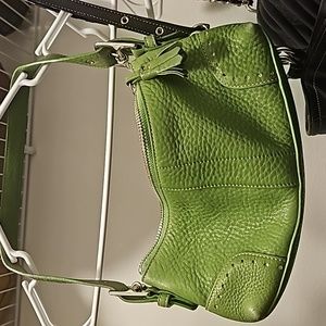 Coach small green leather shoulder  Bag